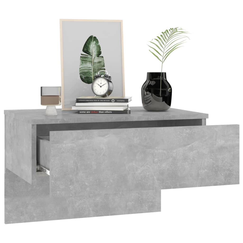 Comodini A Muro 2 Pz Grigio Cemento - Image 3