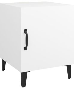 Comodini 2 Pz Bianchi In Legno Multistrato