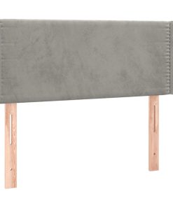 Testiera Ad Orecchio Grigio Chiaro 103x16x78/88 Cm In Velluto
