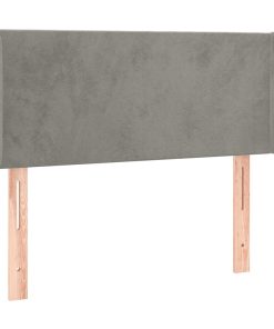 Testiera Ad Orecchio Grigio Chiaro 103x16x78/88 Cm In Velluto