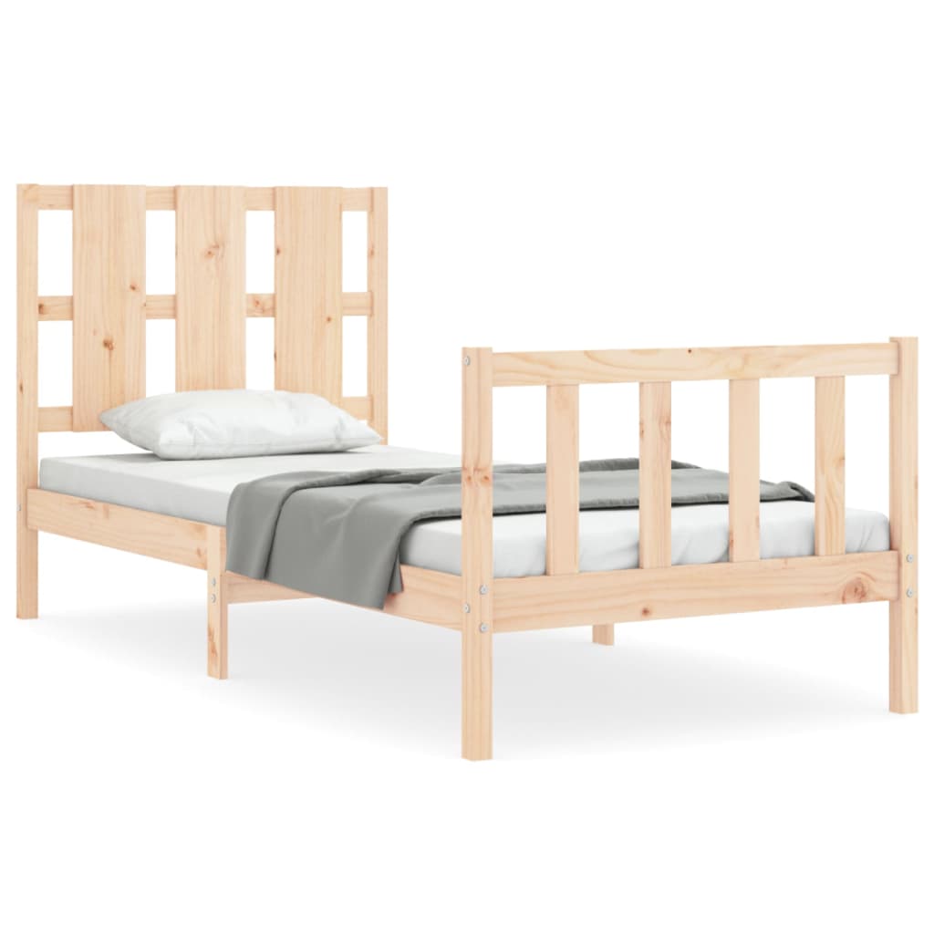 Letto Senza Materasso 90x190 Cm In Legno Massello Di Pino