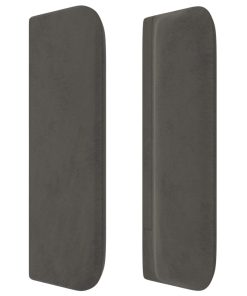 Testiera Ad Orecchio Grigio Scuro 147x16x78/88 Cm In Velluto