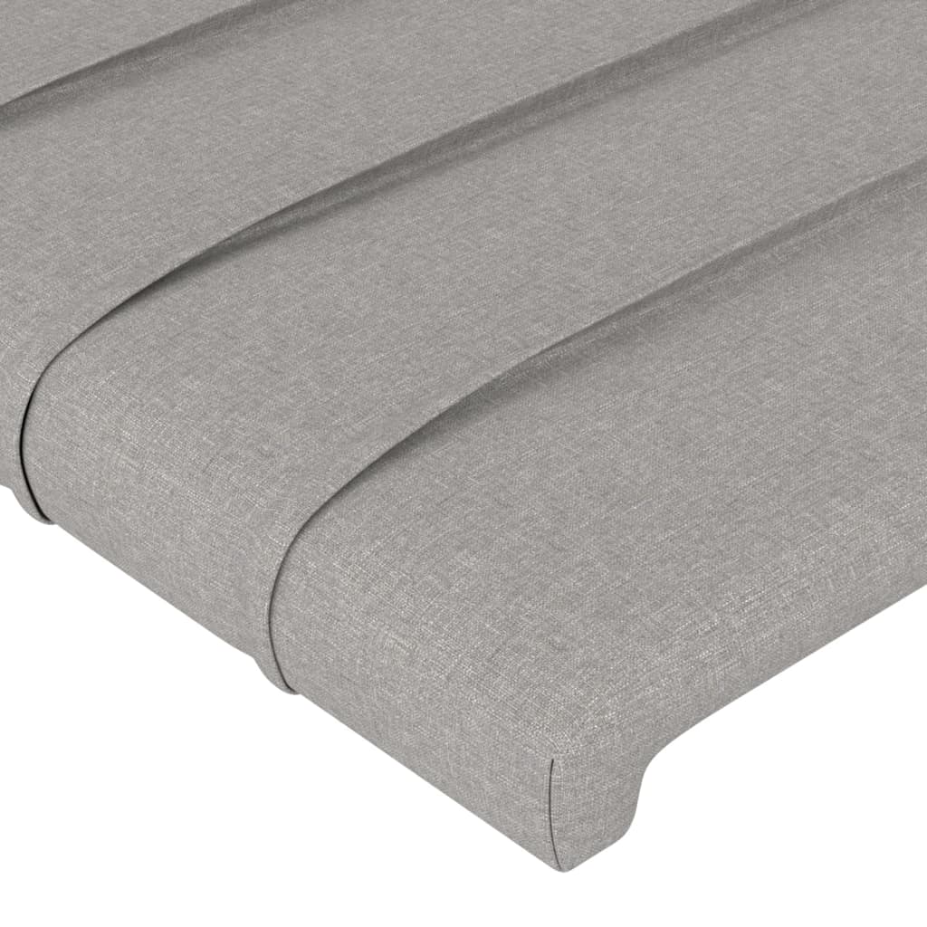 Testiera Ad Orecchio Grigio Chiaro 183x16x118/128 Cm In Tessuto