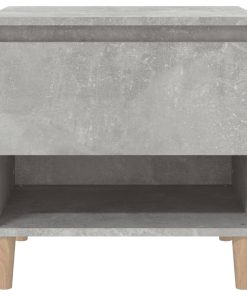 Comodini 2 Pz Grigio Cemento 50x46x50 Cm In Legno Multistrato