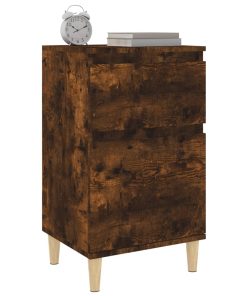 Comodini 2pz Rovere Fumo 40x35x70 cm