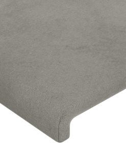 Testiera Ad Orecchio Grigio Chiaro 203x16x118/128 Cm In Velluto