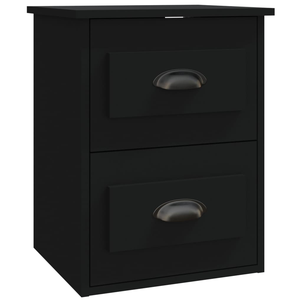 Comodino A Parete Nero 41,5x36x53 cm