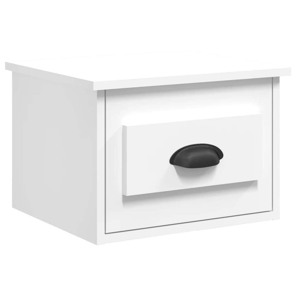 Comodino A Parete Bianco 41,5x36x28 cm - Image 4