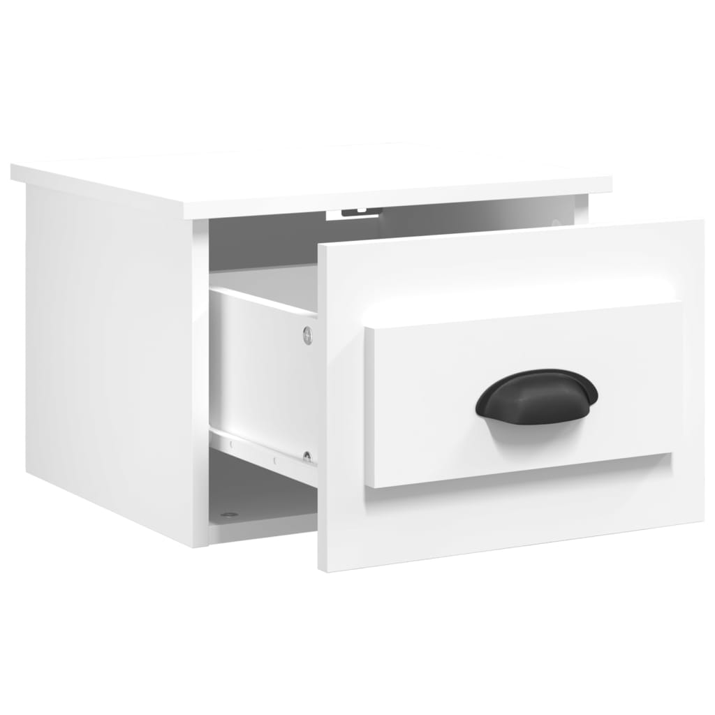 Comodino A Parete Bianco 41,5x36x28 cm - Image 3