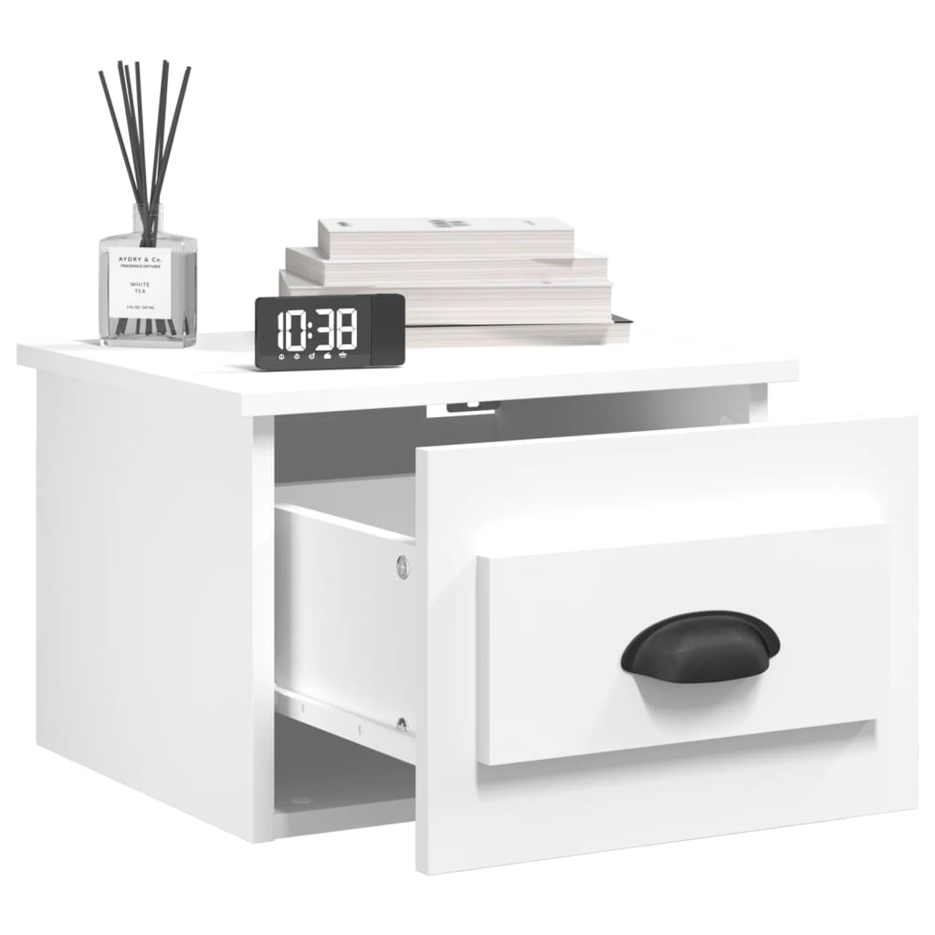 Comodino A Parete Bianco 41,5x36x28 cm - Image 2