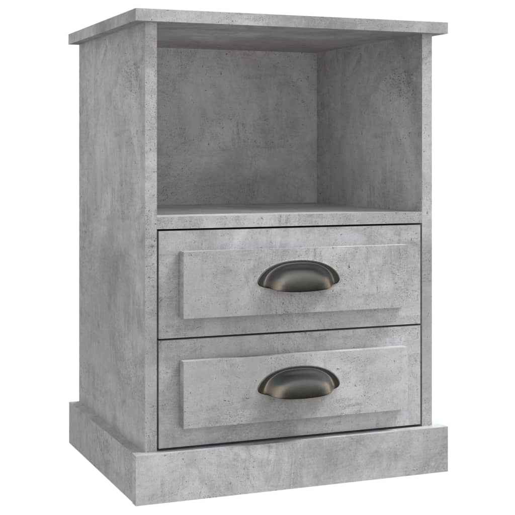 Comodini 2 Pz Grigio Cemento 43x36x60 cm - Image 3