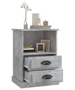 Comodini 2 Pz Grigio Cemento 43x36x60 cm