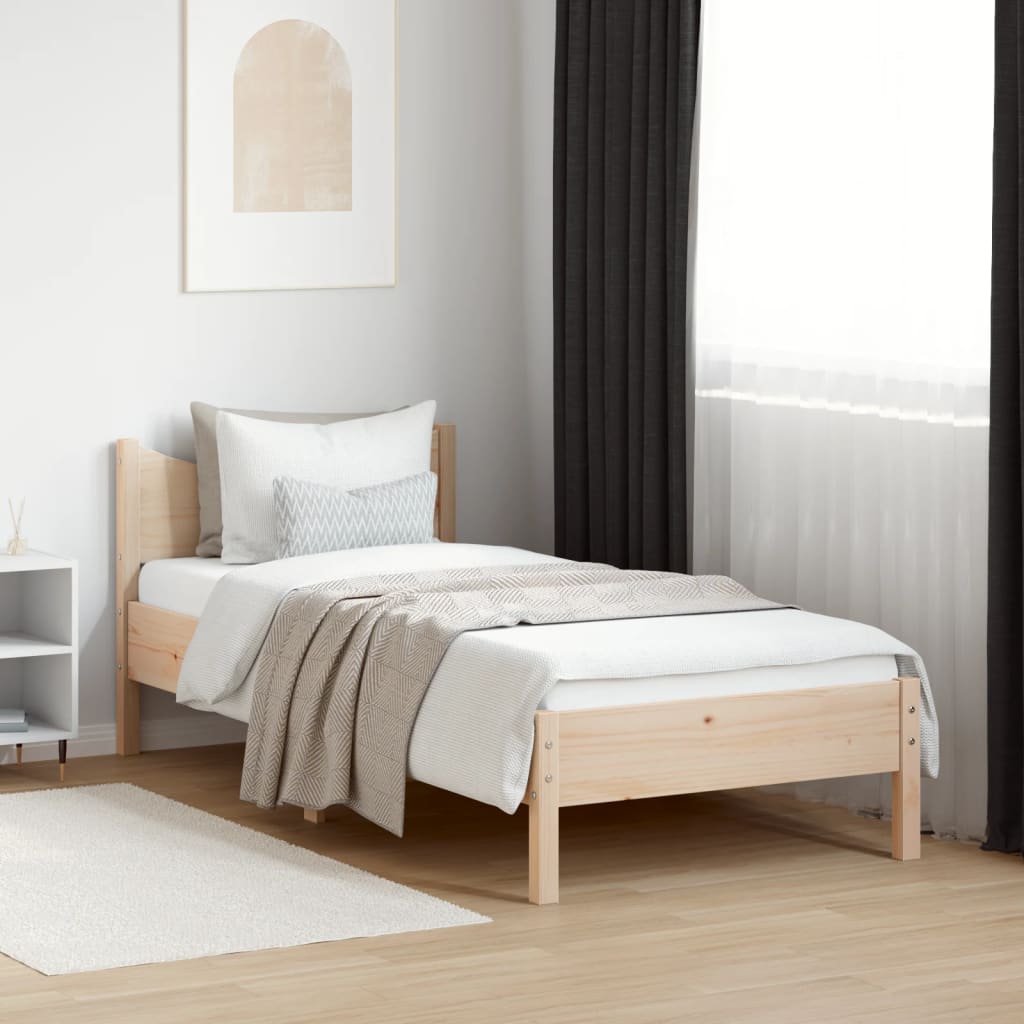 Letto Senza Materasso 75x190 Cm In Legno Massello Pino