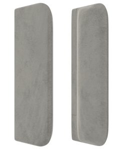 Testiera Ad Orecchio Grigio Chiaro 103x16x78/88 Cm In Velluto