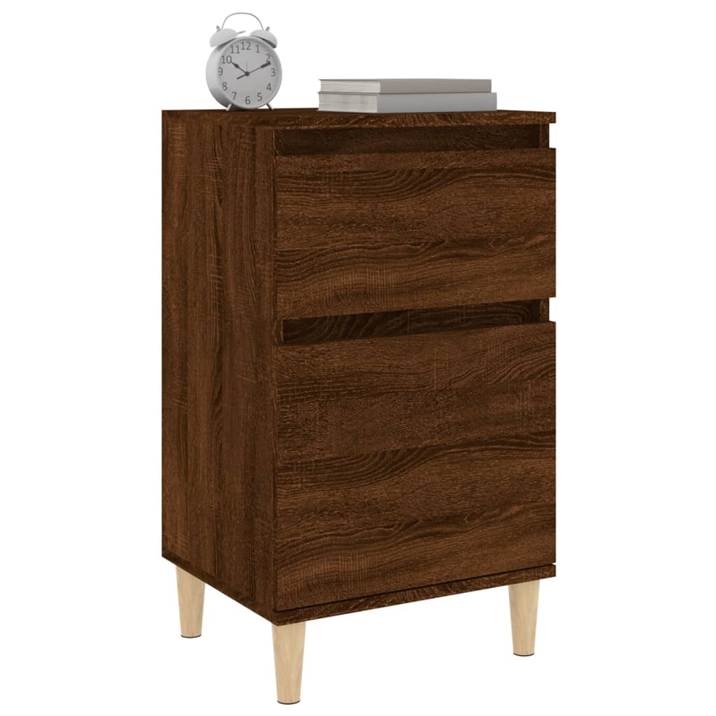 Comodini 2pz Rovere Marrone 40x35x70 cm