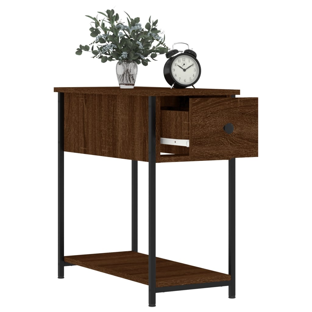 Comodini 2 Pz Rovere Marrone 30x60x60 Cm In Legno Multistrato
