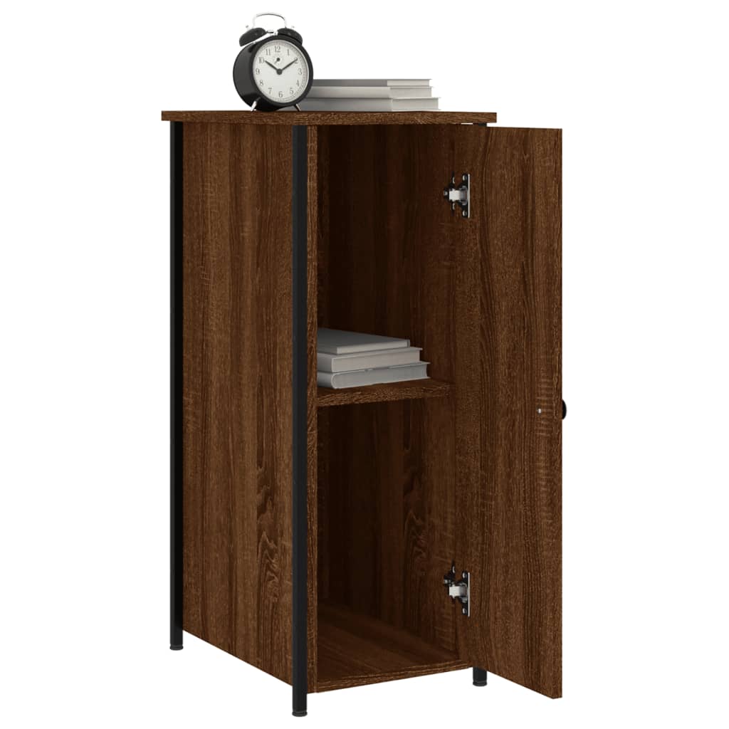Comodini Rovere Marrone 2 Pz 32x42x80 Cm In Legno Multistrato