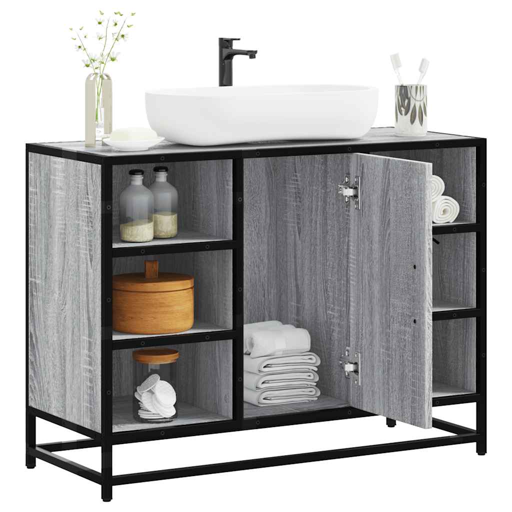 Mobile Lavabo Bagno Grigio Sonoma 60x30x60 Cm Legno Multistrato - Image 2