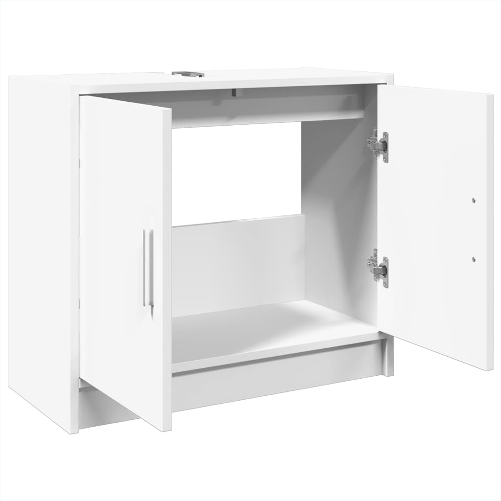 Mobile Lavabo Bianco 63x29x55 Cm In Truciolato - Image 3