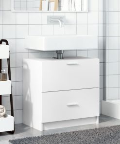 Mobile Lavabo Bianco 59x37x59 Cm In Truciolare