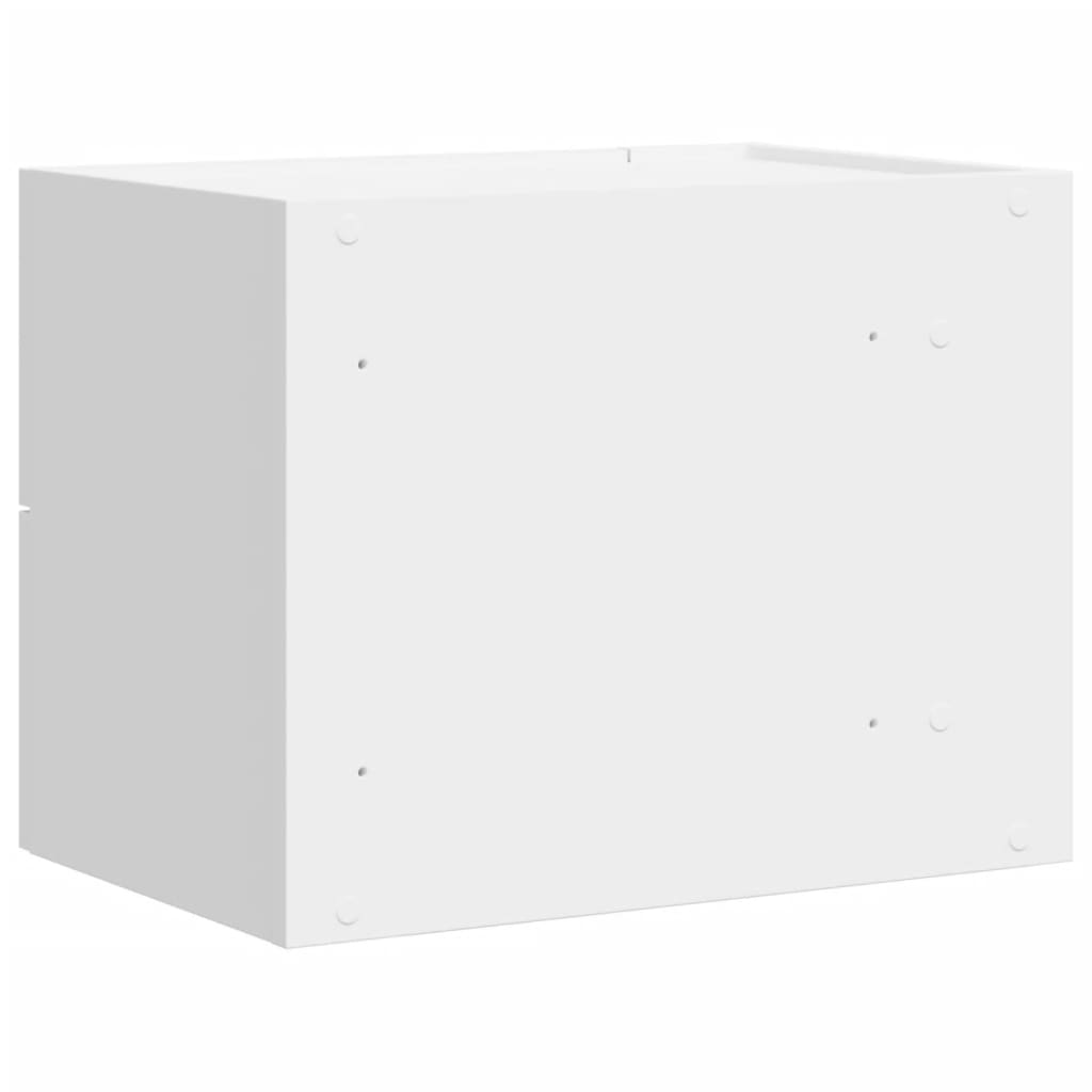 Comodino A Parete Bianco 45x30x35 cm - Image 5