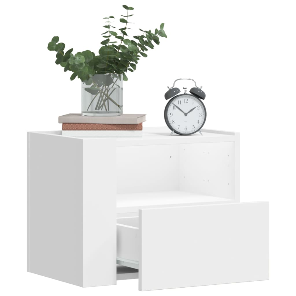 Comodino A Parete Bianco 45x30x35 cm - Image 6