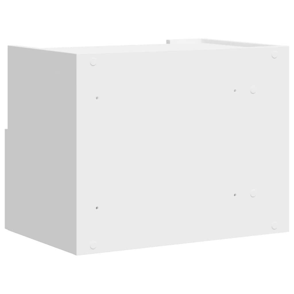Comodino A Parete Bianco 45x30x35 cm - Image 2