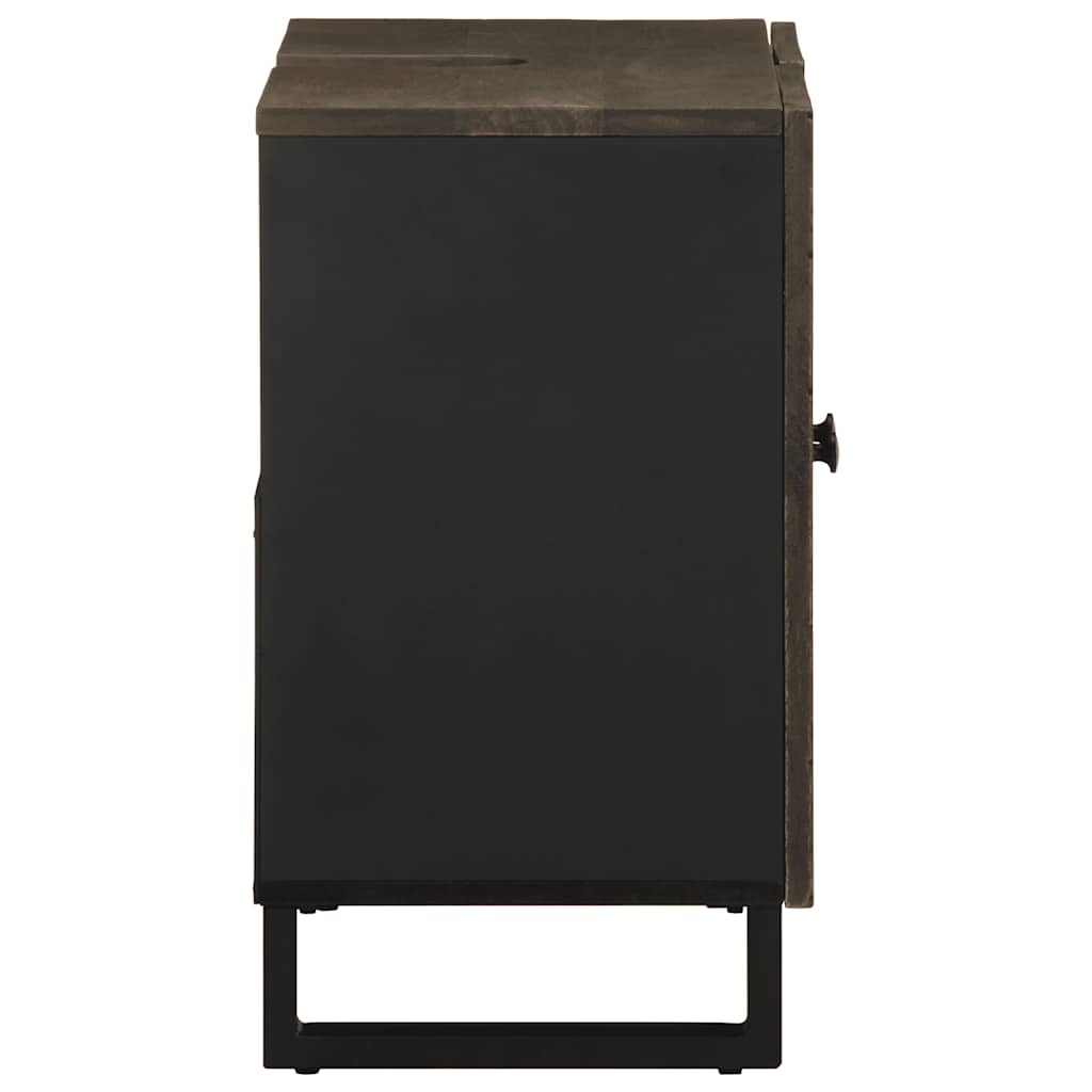 Mobile Lavabo Nero 62x33x58 Cm Legno Massello Di Mango - Image 4