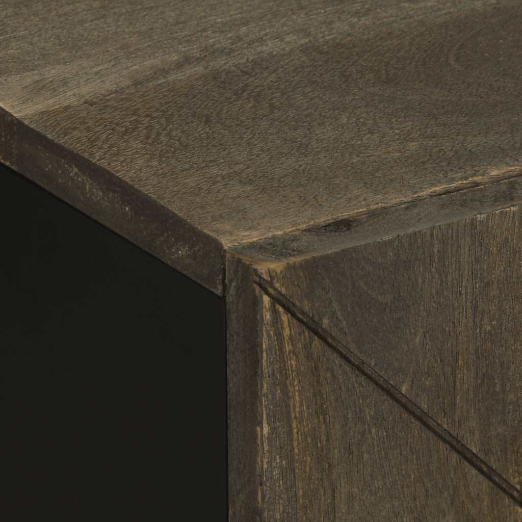 Mobile Lavabo Nero 62x33x58 Cm Legno Massello Di Mango - Image 3