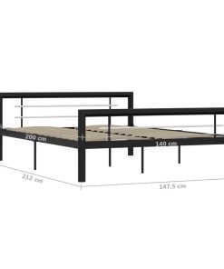 Giroletto Nero E Bianco In Metallo 140x200 cm