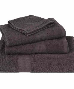 Set Asciugamani 6 Pz Antracite 360 Gsm 100% Cotone