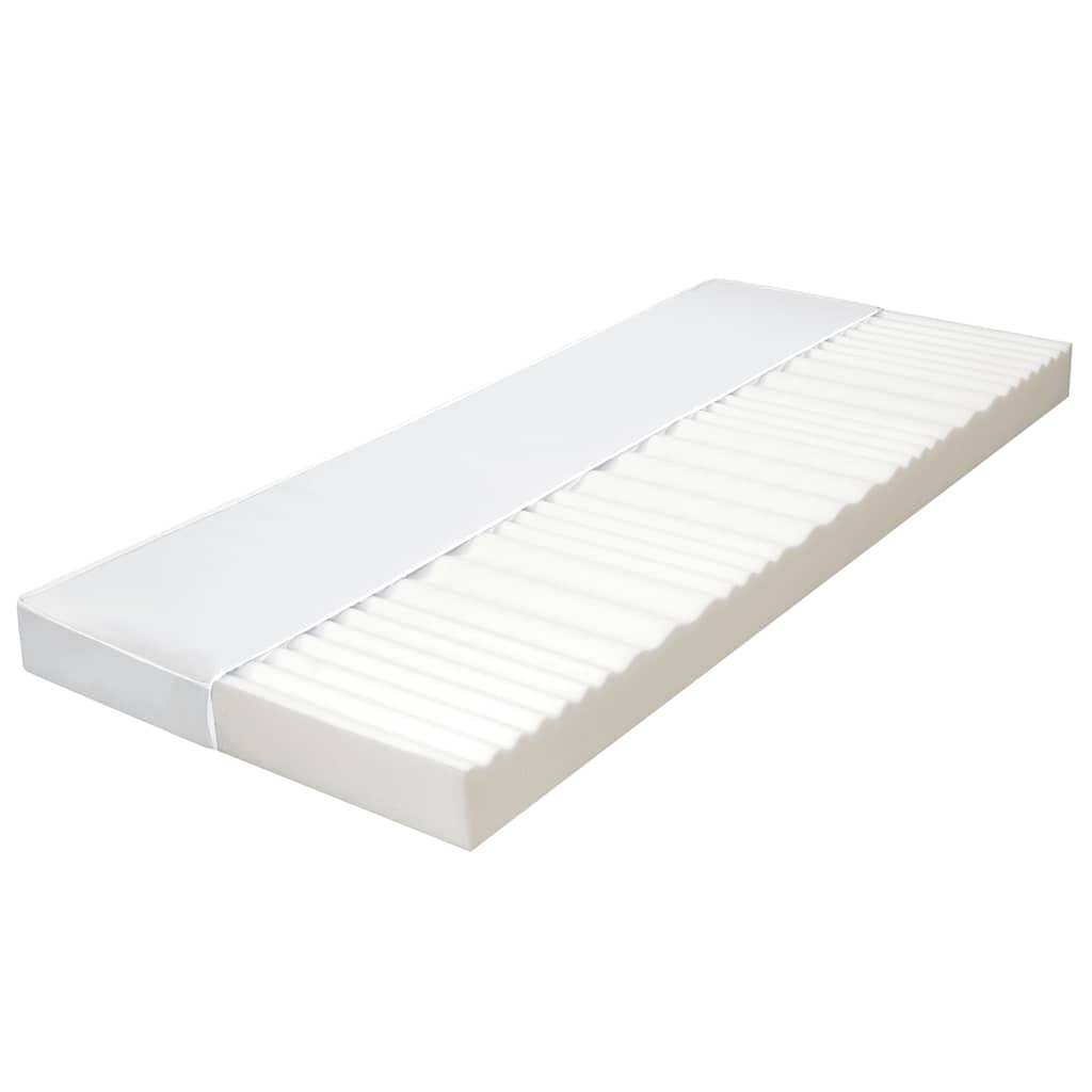 Materasso 100x200 Cm 7 Zone Schiuma Di Poliuretano 10 Cm H2 h3