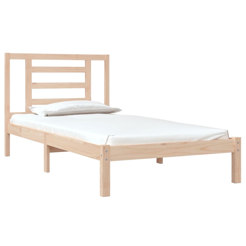 Letto Senza Materasso 90x190 Cm In Legno Massello Di Pino