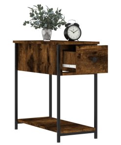 Comodini 2 Pz Rovere Fumo 30x60x60 Cm In Legno Multistrato