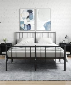 Comodini 2pz Neri 40x35x50 Cm In Legno Multistrato