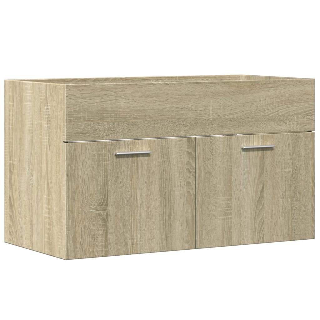 Mobile Sottolavabo Rovere Sonoma 80x38,5x46cm Legno Multistrato - Image 6
