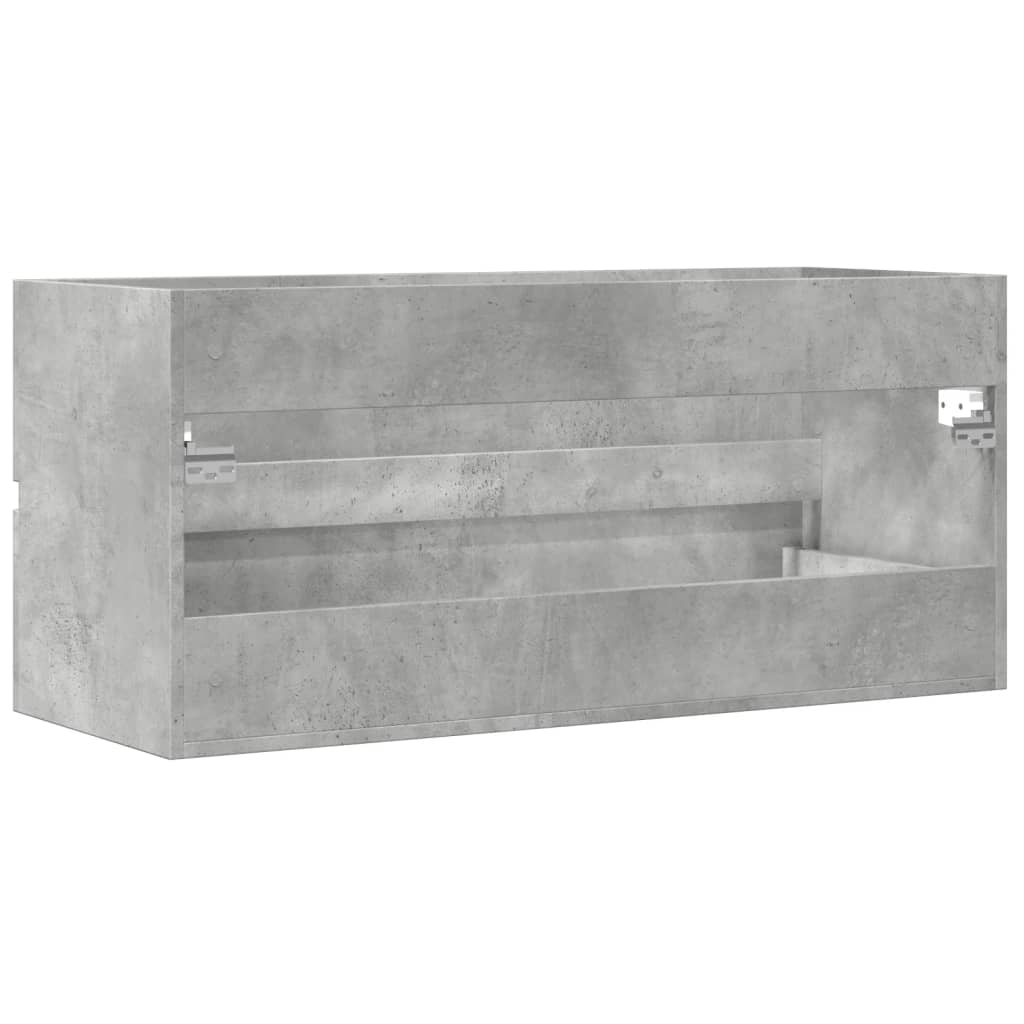 Mobile Lavabo Grigio Cemento 100x38,5x45cm In Legno Multistrato - Image 5