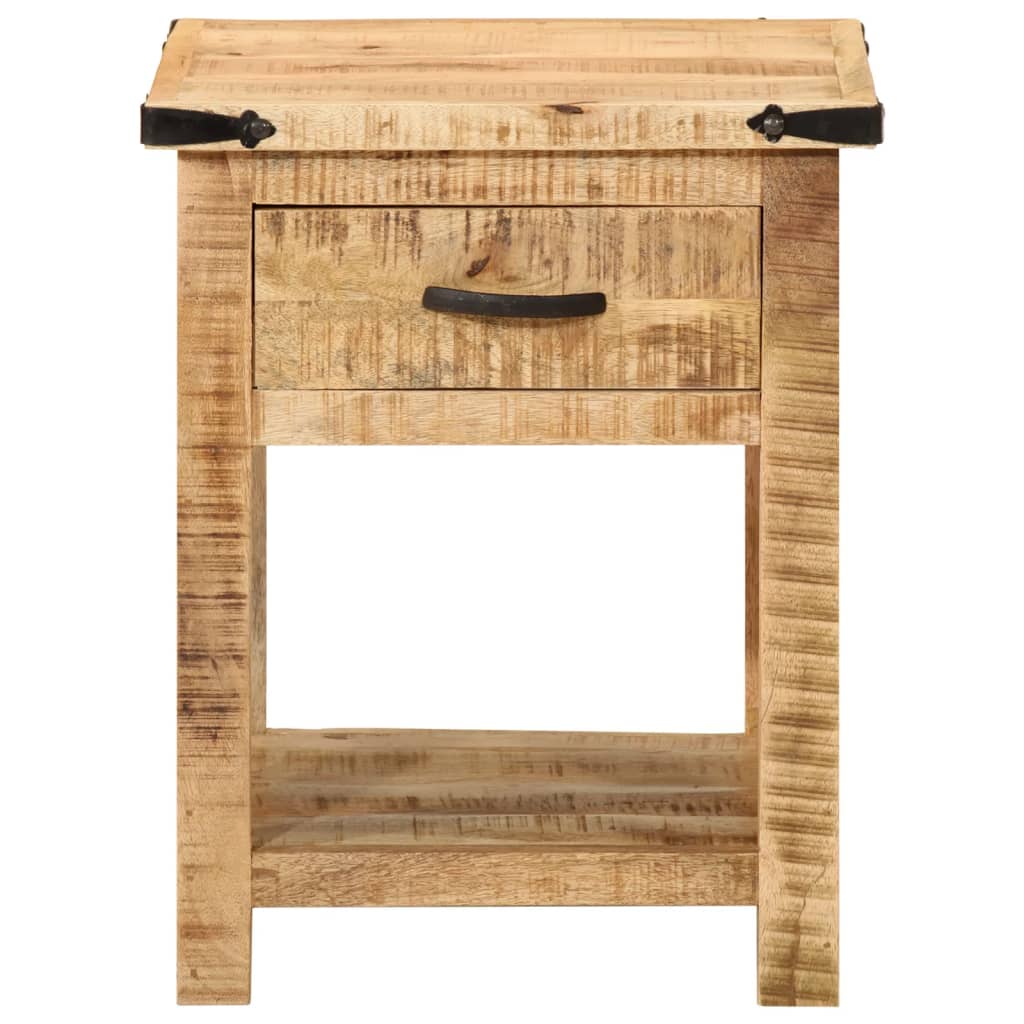 Comodino 40x40x50 Cm In Legno Massello Di Mango