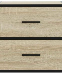 Comodini A Muro 2 Pz Rovere Sonoma 40x31x39,5 cm