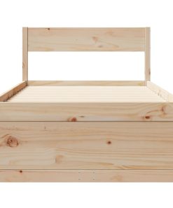 Letto Senza Materasso 90x190 Cm In Legno Massello Di Pino