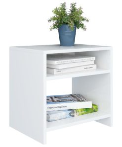 Comodini Bianchi 2 Pz 40x30x40 Cm Legno Ingegnerizzato