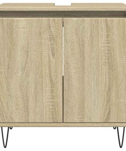 Set Mobili Da Bagno 3 Pz Rovere Sonoma In Legno Multistrato