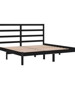 Giroletto Nero In Legno Massello Di Pino 200x200 cm