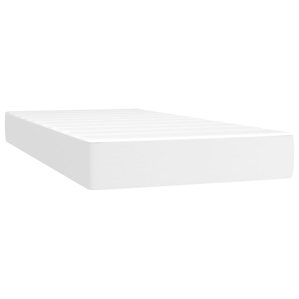 Materasso A Molle Bianco 90x190x20 Cm In Similpelle