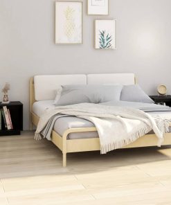 Comodini 2 Pz Neri 40x30x40 Cm In Legno Massello Di Pino