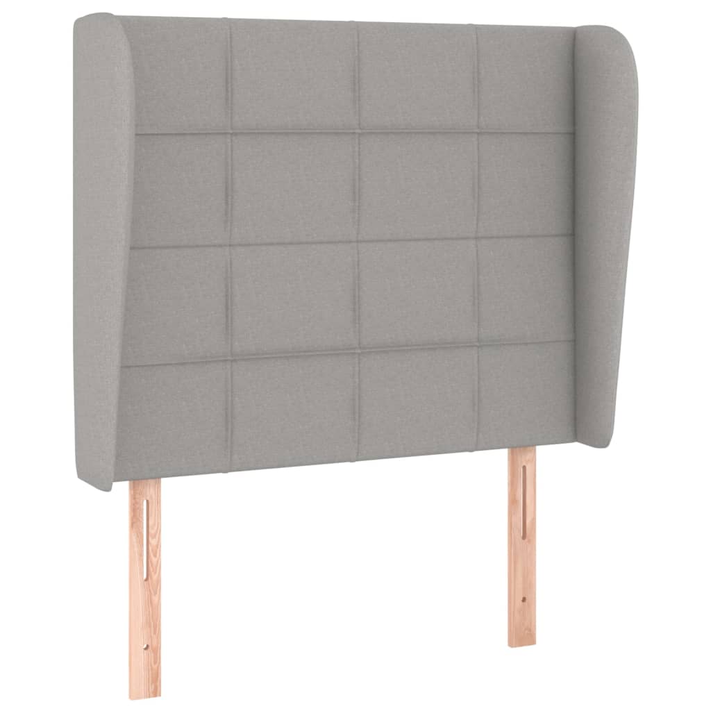 Testiera Ad Orecchio Grigio Chiaro 103x23x118/128 Cm In Tessuto