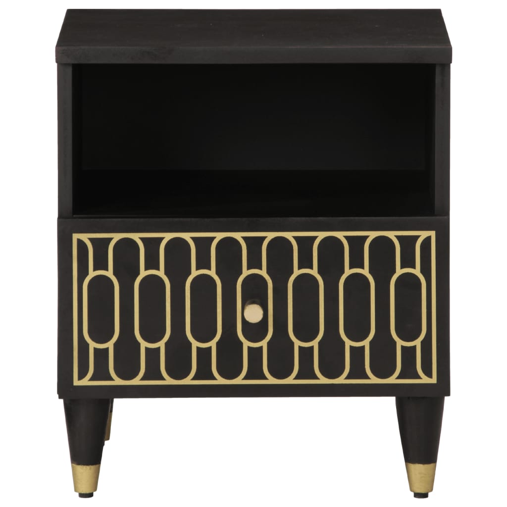 Comodini 2pz 40x33x46 Cm In Legno Massello Di Mango