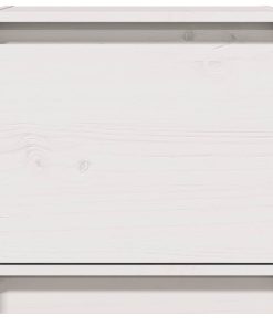 Comodini 2 Pz Bianchi 40x30,5x40 Cm In Legno Massello Di Pino