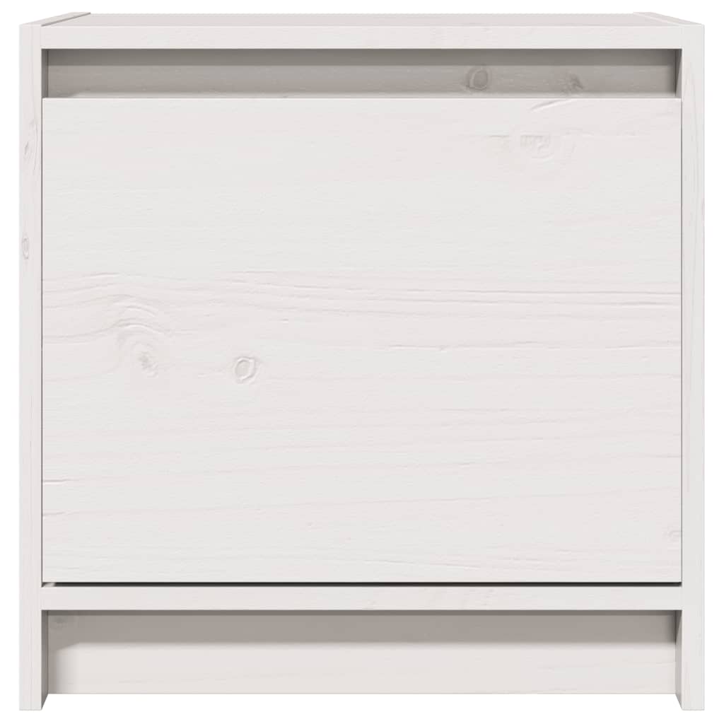 Comodini 2 Pz Bianchi 40x30,5x40 Cm In Legno Massello Di Pino