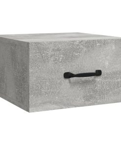 Comodini A Muro 2 Pz Grigio Cemento 35x35x20 cm